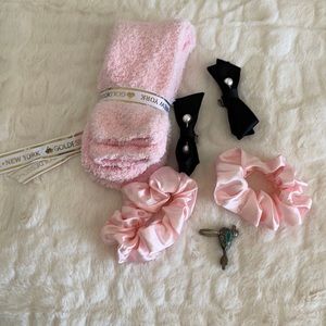 Flowers bow ties and socks